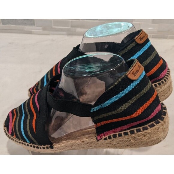 NEW~TONI PONS Cotton Multi-Striped Espadrilles Shoes/Sandals Size 41/10 - Picture 7 of 10